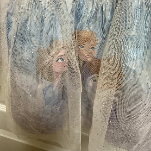 Disney Frozen II Sparkly Dress Anna Elsa Olaf Size 7/8 - Picture 6 of 9